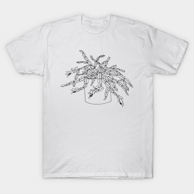 Houseplant Christmas Cactus T-Shirt by themintgardener